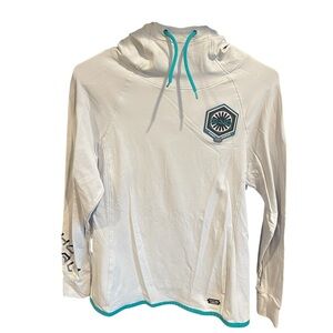 Star Wars White Long Sleeve Hoodie with Teal Accents
